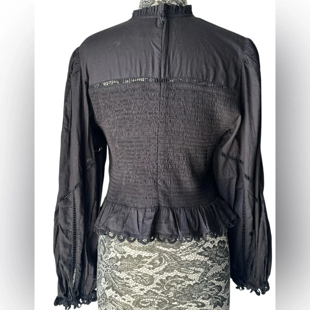 Anthropologie x Farm Rio Smocked Eyelet Blouse - Picture 5 of 9